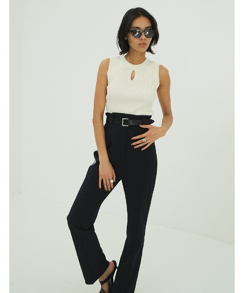 CLANE(クラネ)の「W FACE HALL KNIT TOPS(ニット/セーター・レディース・アイボリー/ブラック/その他/オレンジ・1/2)」の8枚目の写真