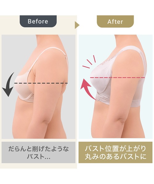 BRADELIS NEWYORK（ブラデリスニューヨーク）の「スムースレースハートフルカップブラ25  ブラデリス 補正下着 補整（ブラジャー・レディース・ブラック/グレイッシュベージュ/ラベンダー・M/L/LL/3L/4L/5L/S）」の17枚目の写真