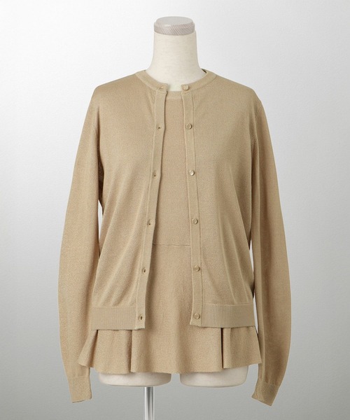 ニット セーター ペプラムニット アンサンブル HUIT レディース セール】ペプラムニット アンサンブル HUIT（ニット/セーター