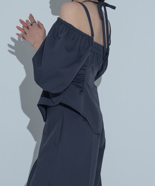 Ellno de Mavie（エルノデメヴィ）の「2WAYバルーンビスチェ/SETUP 対応（その他トップス・レディース・ブラック/ブルーグレー・FREE）」の20枚目の写真