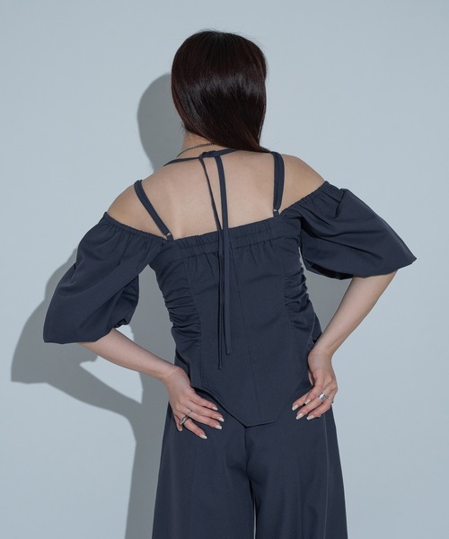 Ellno de Mavie（エルノデメヴィ）の「2WAYバルーンビスチェ/SETUP 対応（その他トップス・レディース・ブラック/ブルーグレー・FREE）」の21枚目の写真