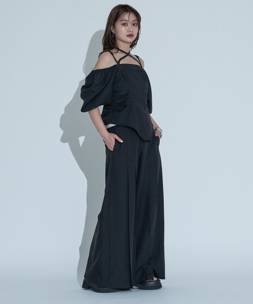 Ellno de Mavie（エルノデメヴィ）の「2WAYバルーンビスチェ/SETUP 対応（その他トップス・レディース・ブラック/ブルーグレー・FREE）」の4枚目の写真