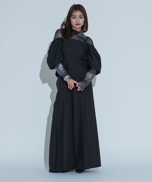 Ellno de Mavie（エルノデメヴィ）の「2WAYバルーンビスチェ/SETUP 対応（その他トップス・レディース・ブラック/ブルーグレー・FREE）」の10枚目の写真