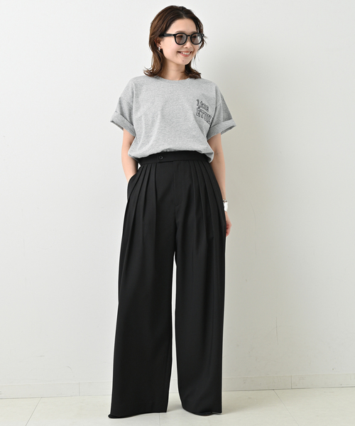SLOBE IENA(スローブイエナ)の「《追加》1ST ETOILE Tシャツ(Tシャツ/カットソー・レディース・ブラウン/ホワイト/グレー・FREE)」の9枚目の写真