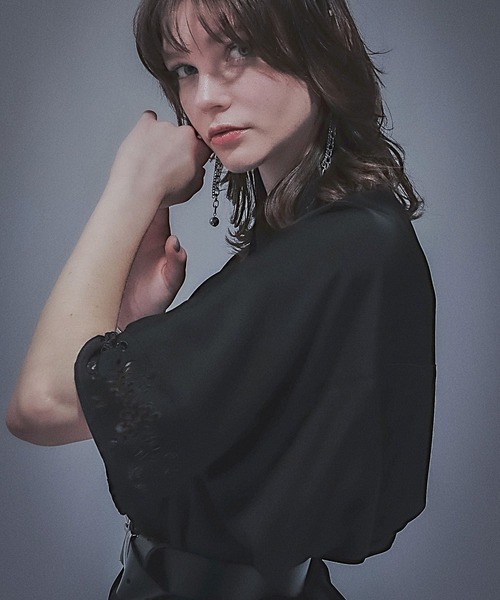 HARE（ハレ）の「レーザーカットビッグシャツ(HARE)（シャツ/ブラウス・レディース・ブラック/ブラウン・FREE）」の8枚目の写真