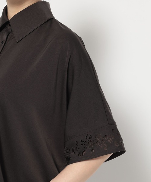 HARE（ハレ）の「レーザーカットビッグシャツ(HARE)（シャツ/ブラウス・レディース・ブラック/ブラウン・FREE）」の20枚目の写真