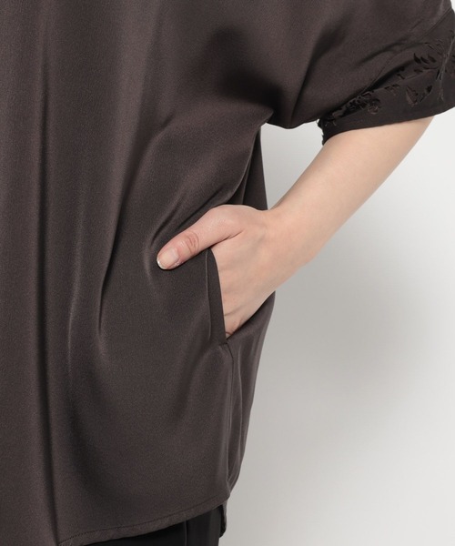 HARE（ハレ）の「レーザーカットビッグシャツ(HARE)（シャツ/ブラウス・レディース・ブラック/ブラウン・FREE）」の22枚目の写真