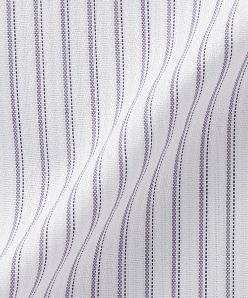 TOKYO SHIRTS(トウキョウシャツ)の「【透け防止】 形態安定ノーアイロン スキッパー 7分袖ビジネスワイシャツ(ビジネスシャツ・レディース・パープル・S/M/L/LL/XL)」の2枚目の写真