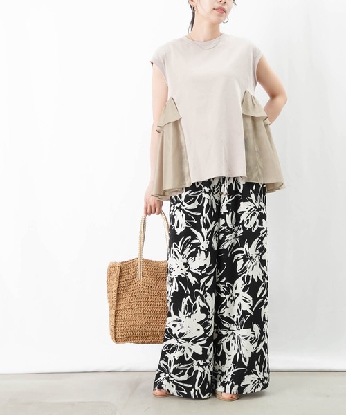 LUCA/LADY LUCK LUCA（ルカ/レディラックルカ）の「LC/LLL プリントイージーパンツ（その他パンツ・レディース・オフホワイト/ブラック/グリーン・FREE）」の12枚目の写真