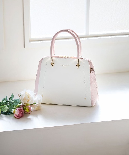 Samantha Thavasa（サマンサタバサ）の「新アベクトワ バイカラー ハンドバッグ（ハンドバッグ・レディース・オフホワイト/ネイビー/ブラック・FREE）」の2枚目の写真