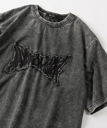 【82】グランジ加工 ヴィンテージテイスト 刺繍デザイン Tシャツ オーバーサイズ