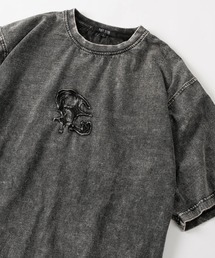 【82】グランジ加工 ヴィンテージテイスト 刺繍デザイン Tシャツ オーバーサイズ