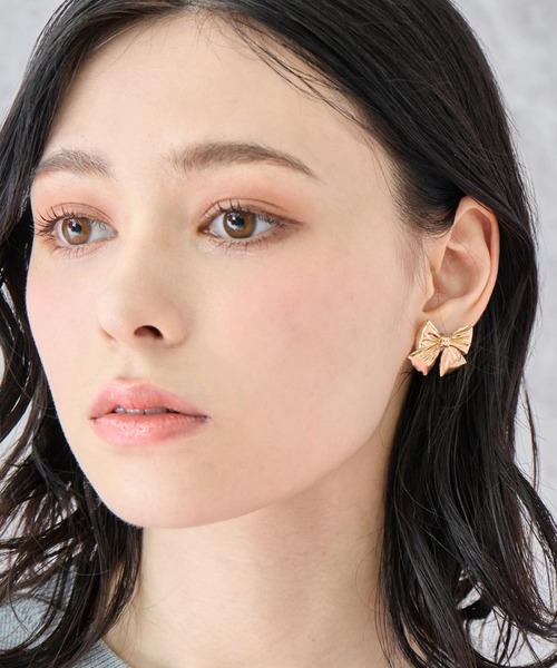 ANAP(アナップ)の「リボン ピアス(ピアス(両耳用)・レディース・シルバー/ゴールド・FREE)」の9枚目の写真