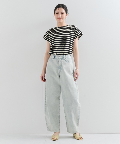 le cercle ADAM ET ROPE'(ルセルクルアダムエロペ)の「2WAYフレンチスリーブボーダーTee(Tシャツ/カットソー・レディース・ホワイト系/ブラック系・FREE)」の19枚目の写真