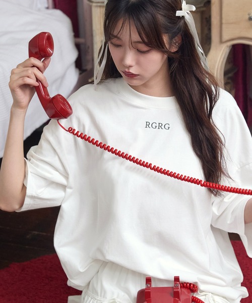 RGRG(リグリグ)の「ビックシルエットロゴ刺繍Tシャツ(Tシャツ/カットソー・レディース・ブラック/ホワイト・FREE)」の19枚目の写真