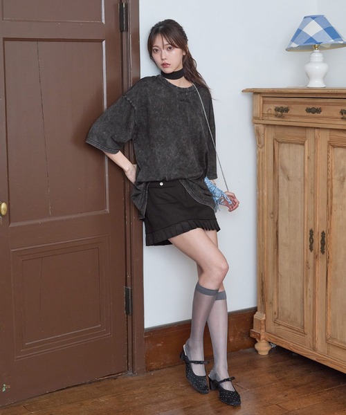 RGRG(リグリグ)の「ビックシルエットロゴ刺繍Tシャツ(Tシャツ/カットソー・レディース・ブラック/ホワイト・FREE)」の6枚目の写真