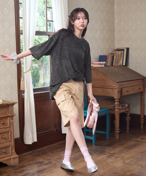 RGRG(リグリグ)の「ビックシルエットロゴ刺繍Tシャツ(Tシャツ/カットソー・レディース・ブラック/ホワイト・FREE)」の13枚目の写真