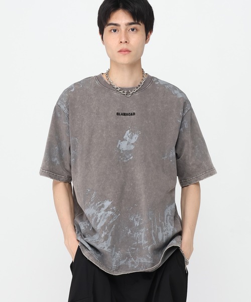 3.3 Field Trip （3.3フィールドトリップ）の「3.3 Field Trip／スプレーペイントＴEE（Tシャツ/カットソー・メンズ・チャコール/ブラック・MEDIUM/LARGE）」の2枚目の写真