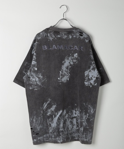 3.3 Field Trip （3.3フィールドトリップ）の「3.3 Field Trip／スプレーペイントＴEE（Tシャツ/カットソー・メンズ・チャコール/ブラック・MEDIUM/LARGE）」の3枚目の写真