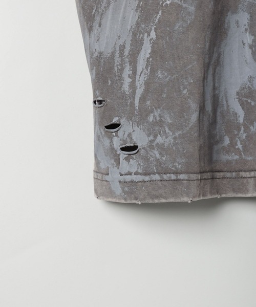 3.3 Field Trip （3.3フィールドトリップ）の「3.3 Field Trip／スプレーペイントＴEE（Tシャツ/カットソー・メンズ・チャコール/ブラック・MEDIUM/LARGE）」の8枚目の写真