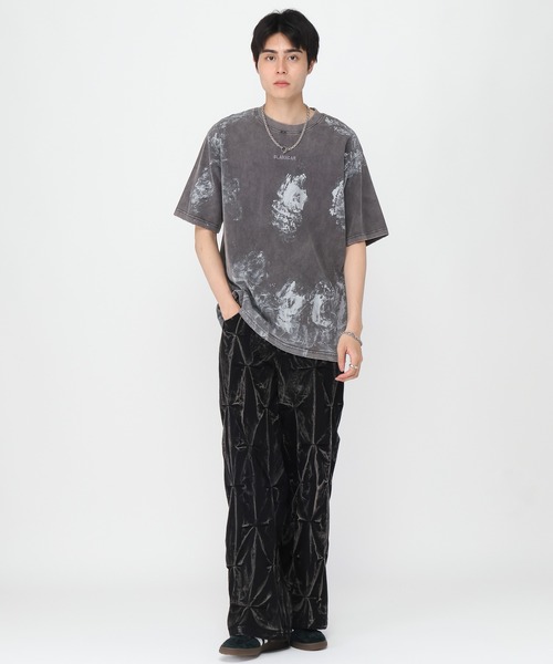 3.3 Field Trip （3.3フィールドトリップ）の「3.3 Field Trip／スプレーペイントＴEE（Tシャツ/カットソー・メンズ・チャコール/ブラック・MEDIUM/LARGE）」の11枚目の写真