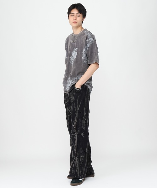 3.3 Field Trip （3.3フィールドトリップ）の「3.3 Field Trip／スプレーペイントＴEE（Tシャツ/カットソー・メンズ・チャコール/ブラック・MEDIUM/LARGE）」の12枚目の写真