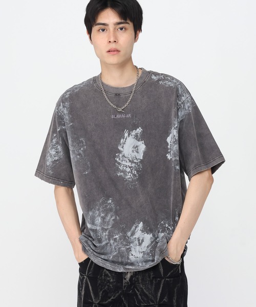 3.3 Field Trip （3.3フィールドトリップ）の「3.3 Field Trip／スプレーペイントＴEE（Tシャツ/カットソー・メンズ・チャコール/ブラック・MEDIUM/LARGE）」の14枚目の写真