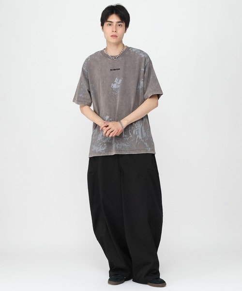 3.3 Field Trip （3.3フィールドトリップ）の「3.3 Field Trip／スプレーペイントＴEE（Tシャツ/カットソー・メンズ・チャコール/ブラック・MEDIUM/LARGE）」の16枚目の写真