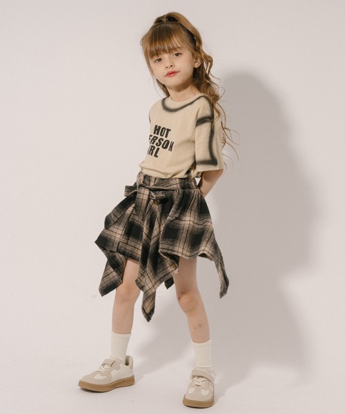 セール】【2点セット】スプレープリントデザインTシャツ＋シャツ