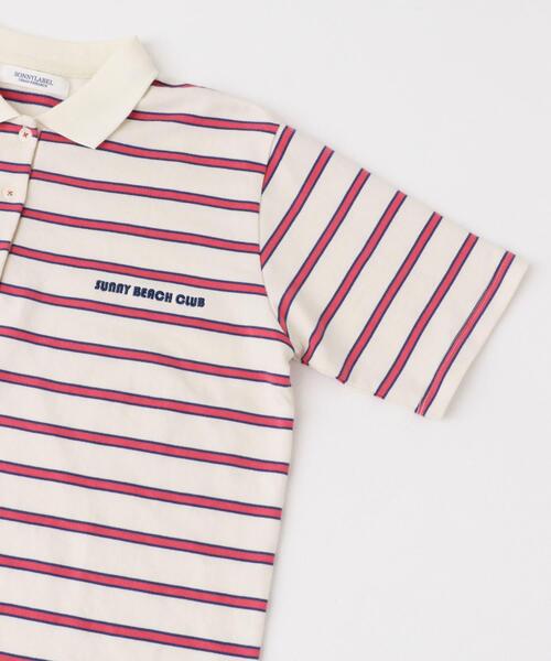 URBAN RESEARCH Sonny Label（アーバンリサーチサニーレーベル）の「メッセージボーダーポロシャツ（ポロシャツ・レディース・ブラウン/オフホワイト/グレー・FREE）」の7枚目の写真