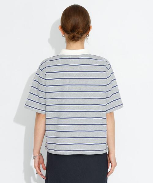 URBAN RESEARCH Sonny Label（アーバンリサーチサニーレーベル）の「メッセージボーダーポロシャツ（ポロシャツ・レディース・ブラウン/オフホワイト/グレー・FREE）」の17枚目の写真