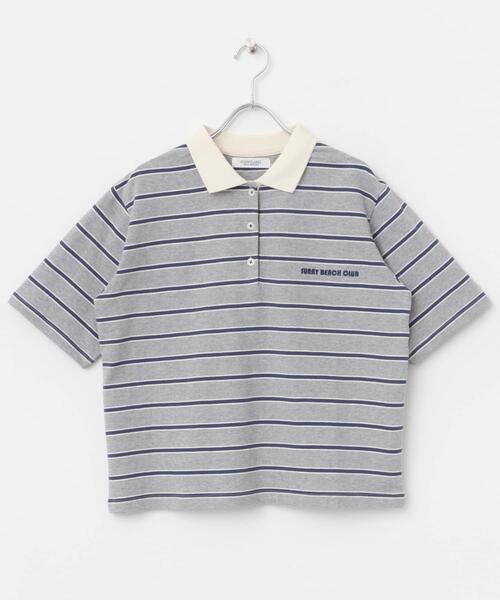 URBAN RESEARCH Sonny Label（アーバンリサーチサニーレーベル）の「メッセージボーダーポロシャツ（ポロシャツ・レディース・ブラウン/オフホワイト/グレー・FREE）」の18枚目の写真