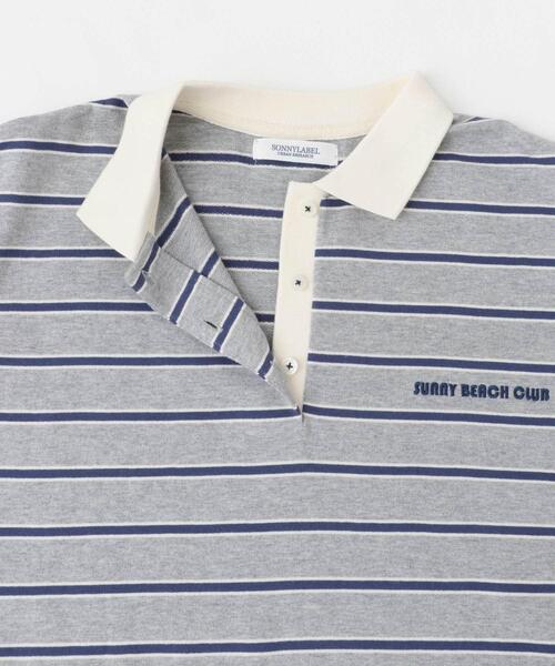 URBAN RESEARCH Sonny Label（アーバンリサーチサニーレーベル）の「メッセージボーダーポロシャツ（ポロシャツ・レディース・ブラウン/オフホワイト/グレー・FREE）」の19枚目の写真