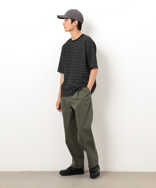 COMME CA ISM(コムサイズム)の「リップルジャージー 細ボーダー Tシャツ(Tシャツ/カットソー・メンズ・ホワイト/ブラック・MEDIUM/LARGE/X-LARGE)」の8枚目の写真