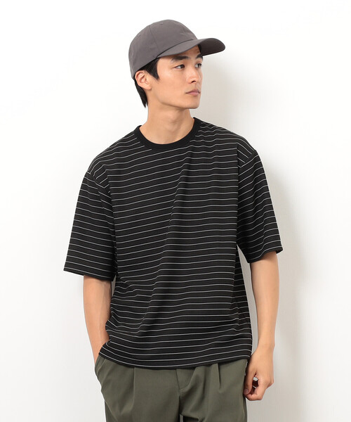 COMME CA ISM(コムサイズム)の「リップルジャージー 細ボーダー Tシャツ(Tシャツ/カットソー・メンズ・ホワイト/ブラック・MEDIUM/LARGE/X-LARGE)」の11枚目の写真