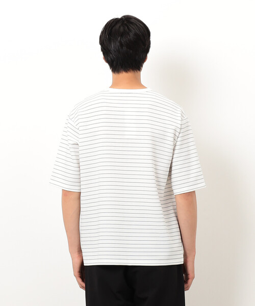 COMME CA ISM(コムサイズム)の「リップルジャージー 細ボーダー Tシャツ(Tシャツ/カットソー・メンズ・ホワイト/ブラック・MEDIUM/LARGE/X-LARGE)」の14枚目の写真