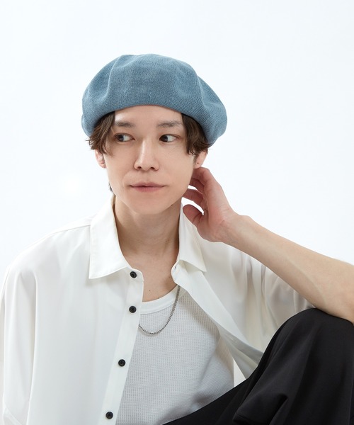 improves（インプローブス）の「サマー ベレー帽（ハンチング/ベレー帽・メンズ・ブルー/ブラック/ホワイト/ベージュ・FREE）」の9枚目の写真