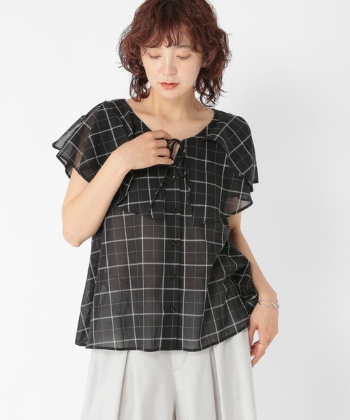 studio CLIP(スタディオクリップ)の「ケープカラーブラウス(シャツ/ブラウス・レディース・その他2/その他1・FREE)」の4枚目の写真