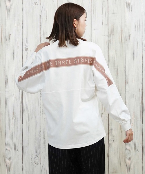 tシャツ adidas/アディダス バックテープ/ロンT CX380 レディース adidas/アディダス バックテープ/ロンT CX380（Tシャツ