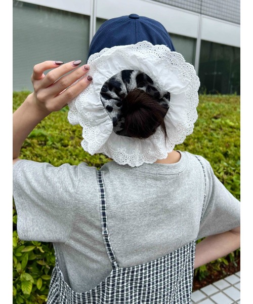 WC（ダブル シー）の「レオパードレースシュシュ（シュシュ・レディース・ブラウン/グレー・FREE）」の3枚目の写真