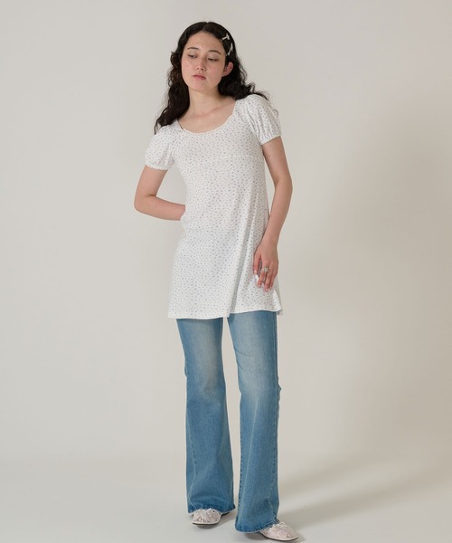 TINA:JOJUN(ティーナジョジュン)の「フィット&フレア カットワンピース TINA:JOJUN(ワンピース・レディース・グレー/ホワイト・M)」の3枚目の写真