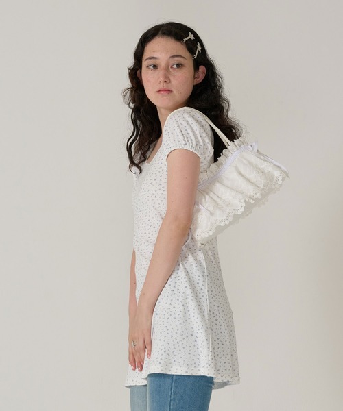 TINA:JOJUN(ティーナジョジュン)の「フィット&フレア カットワンピース TINA:JOJUN(ワンピース・レディース・グレー/ホワイト・M)」の9枚目の写真