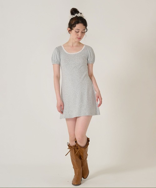 TINA:JOJUN(ティーナジョジュン)の「フィット&フレア カットワンピース TINA:JOJUN(ワンピース・レディース・グレー/ホワイト・M)」の12枚目の写真