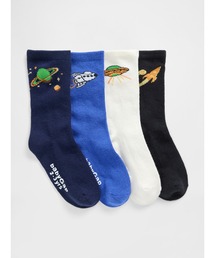 GAP（ギャップ）の「スペース クルーソックス 4足セット (幼児・ベビー)（ソックス/靴下・キッズ）」