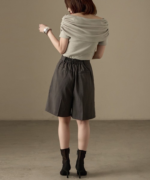 Fashion Letter(ファッションレター)の「2way オフショルダー リブカットソー(Tシャツ/カットソー・レディース・モカ/ブラック/グレイッシュベージュ/アイボリー・FREE)」の19枚目の写真