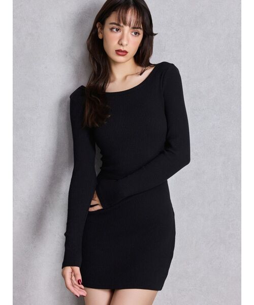 GYDA（ジェイダ）の「レオパードバックリボンテレコミニワンピース（ワンピース・レディース・アイボリー/ブラック・FREE）」の4枚目の写真