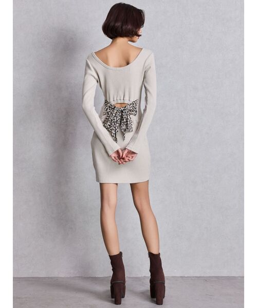 GYDA（ジェイダ）の「レオパードバックリボンテレコミニワンピース（ワンピース・レディース・アイボリー/ブラック・FREE）」の10枚目の写真