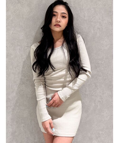 レオパードバックリボンテレコミニワンピース（ワンピース）｜GYDA