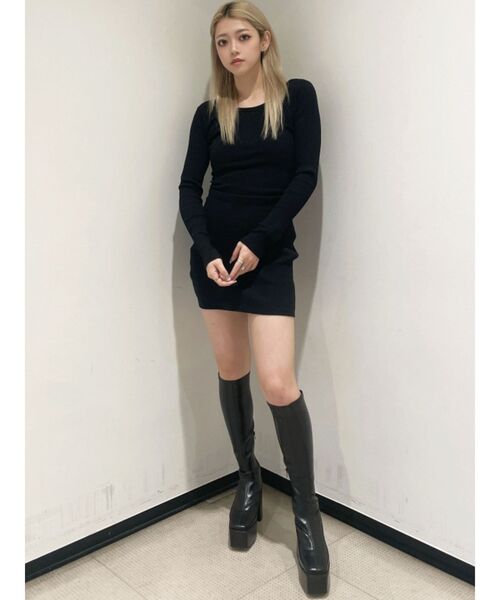 GYDA（ジェイダ）の「レオパードバックリボンテレコミニワンピース（ワンピース・レディース・アイボリー/ブラック・FREE）」の17枚目の写真