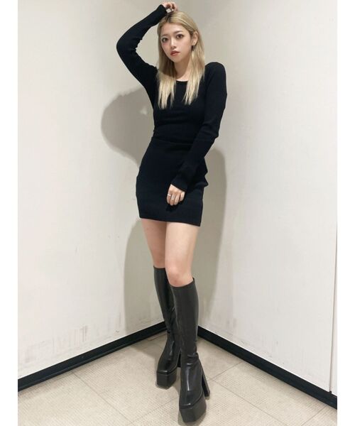 レオパードバックリボンテレコミニワンピース(ワンピース)|GYDA レオパードバックリボンテレコミニワンピース(ワンピース)|GYDA